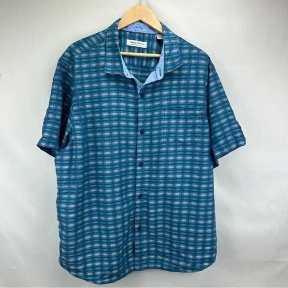 Tommy Bahama Other - Tommy Bahama Men's Blue Plaid Shirt XXL